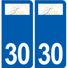 30 Tavel logo ville autocollant plaque stickers