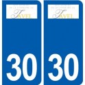 30 Tavel logo ville autocollant plaque stickers