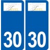 30 Tavel logo ville autocollant plaque stickers