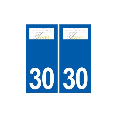 30 Tavel logo ville autocollant plaque stickers