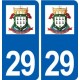 29 Sizun logo autocollant plaque stickers ville