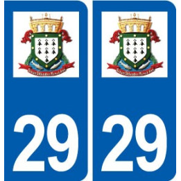 29 Sizun logo autocollant plaque stickers ville