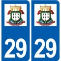 29 Sizun logo autocollant plaque stickers ville