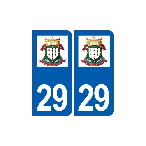 29 Sizun logo autocollant plaque stickers ville