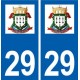 29 Sizun logo autocollant plaque stickers ville