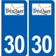 30 Tresques logo ville autocollant plaque stickers