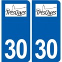 30 Tresques logo ville autocollant plaque stickers