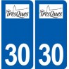 30 Tresques logo ville autocollant plaque stickers