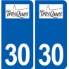 30 Tresques logo ville autocollant plaque stickers