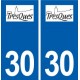 30 Tresques logo ville autocollant plaque stickers