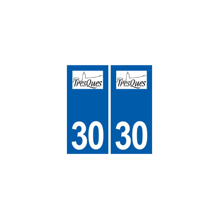 30 Tresques logo ville autocollant plaque stickers