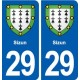 29 Sizun blason autocollant plaque stickers ville