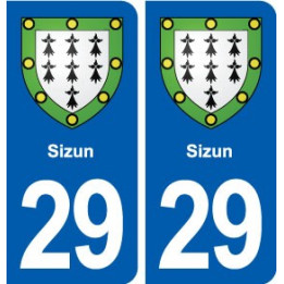 29 Sizun blason autocollant plaque stickers ville