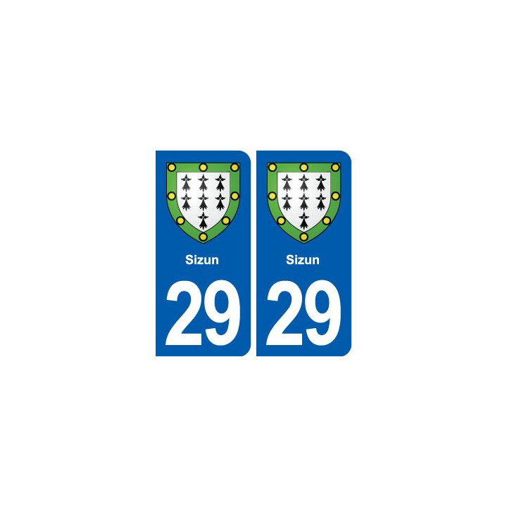 29 Sizun blason autocollant plaque stickers ville