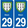 29 Sizun blason autocollant plaque stickers ville