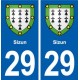 29 Sizun blason autocollant plaque stickers ville