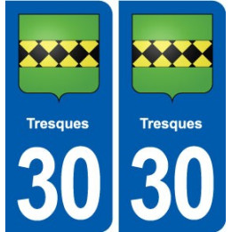 30 Tresques blason ville autocollant plaque stickers