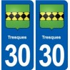 30 Tresques blason ville autocollant plaque stickers