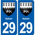 29 Spézet blason autocollant plaque stickers ville