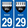 29 Spézet blason autocollant plaque stickers ville