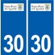 30 Vers-Pont-du-Gard logo ville autocollant plaque stickers