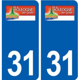 31 Boulogne-sur-Gesse logo ville autocollant plaque stickers