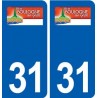 31 Boulogne-sur-Gesse logo ville autocollant plaque stickers