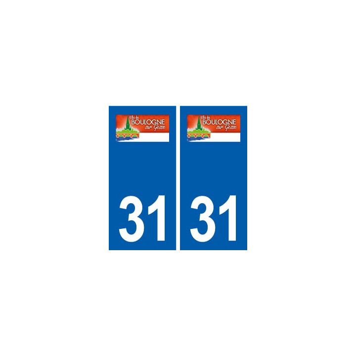 31 Boulogne-sur-Gesse logo ville autocollant plaque stickers