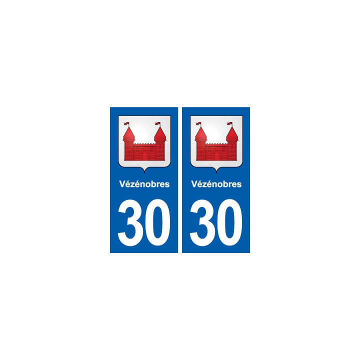 30 Vézénobres  blason ville autocollant plaque stickers