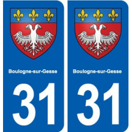 31 Boulogne-sur-Gesse blason ville autocollant plaque stickers