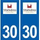 30 Vézénobres logo ville autocollant plaque stickers