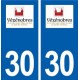 30 Vézénobres logo ville autocollant plaque stickers