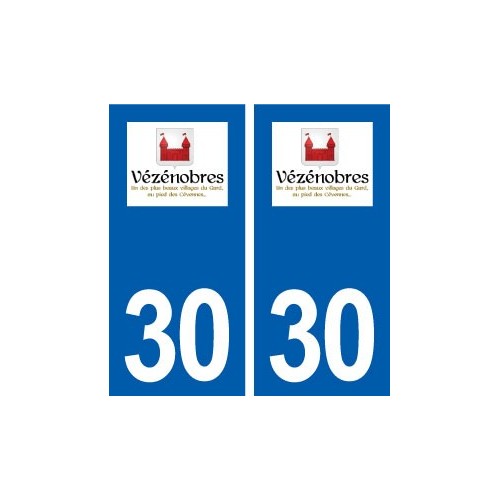 30 Vézénobres logo ville autocollant plaque stickers