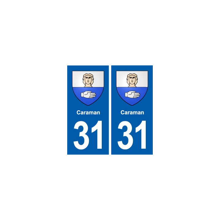 31 Caraman blason ville autocollant plaque stickers