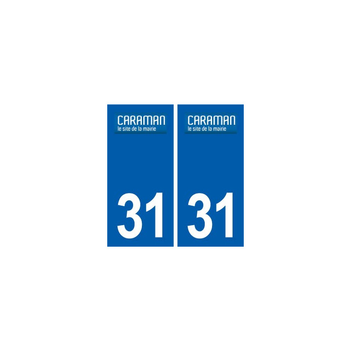 31 Caraman logo ville autocollant plaque stickers