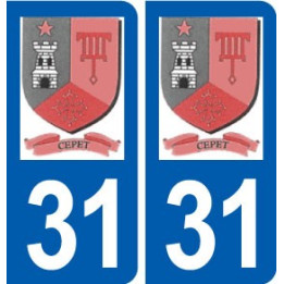 31 Cépet logo ville autocollant plaque stickers