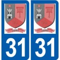 31 Cépet logo ville autocollant plaque stickers