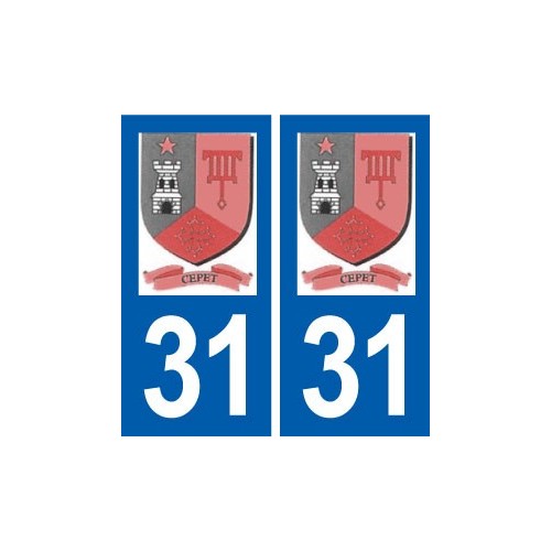 31 Cépet logo ville autocollant plaque stickers