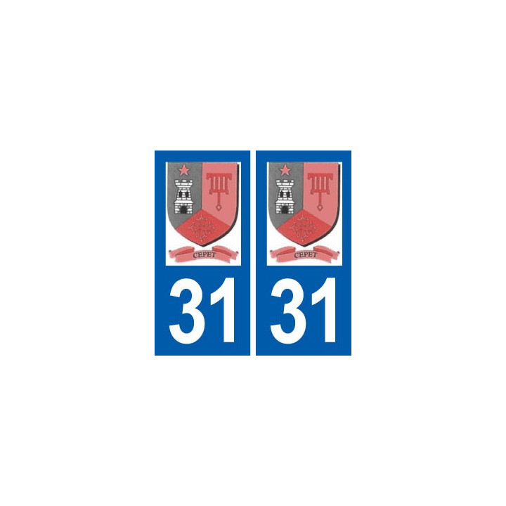 31 Cépet logo ville autocollant plaque stickers