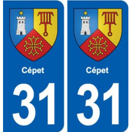 31 Cépet blason ville autocollant plaque stickers