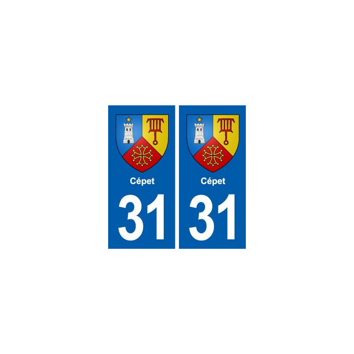 31 Cépet blason ville autocollant plaque stickers