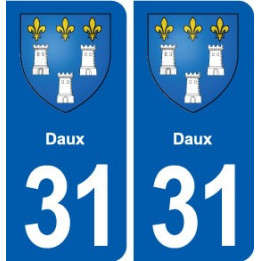 31 Daux blason ville autocollant plaque stickers