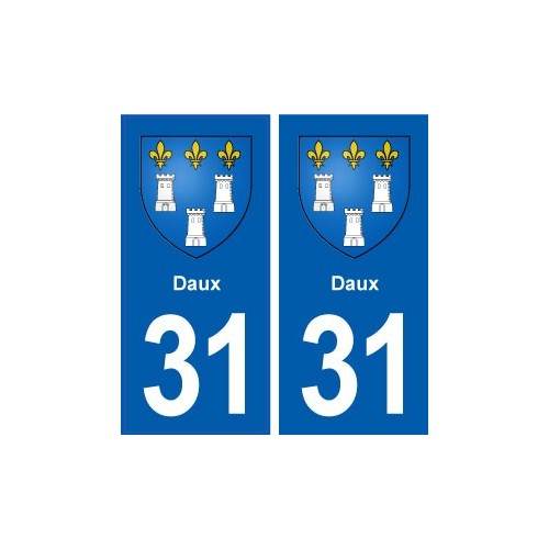 31 Daux blason ville autocollant plaque stickers