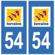 54 Meurthe autocollant plaque