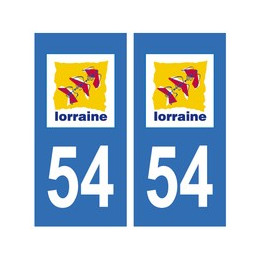 54 Meurthe autocollant plaque