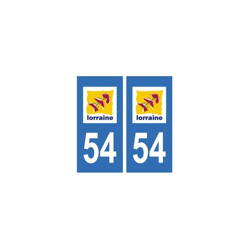 54 Meurthe autocollant plaque