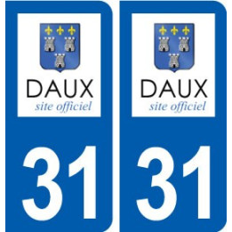 31 Daux logo ville autocollant plaque stickers