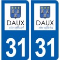 31 Daux logo ville autocollant plaque stickers