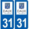 31 Daux logo ville autocollant plaque stickers