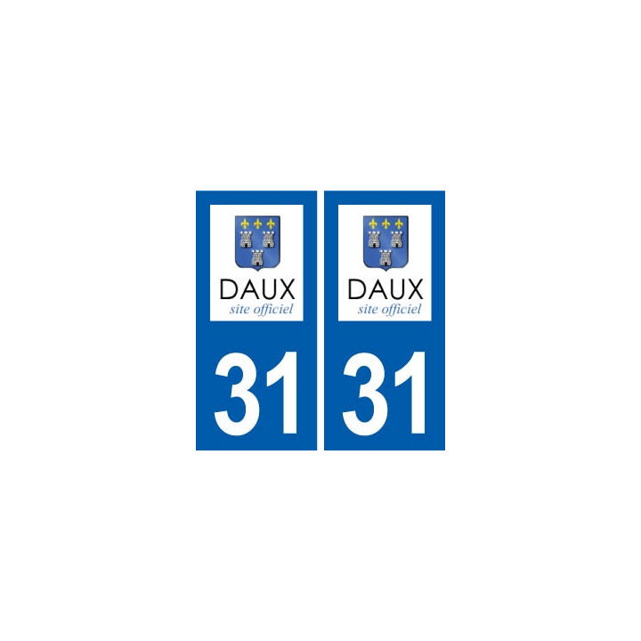 31 Daux logo ville autocollant plaque stickers